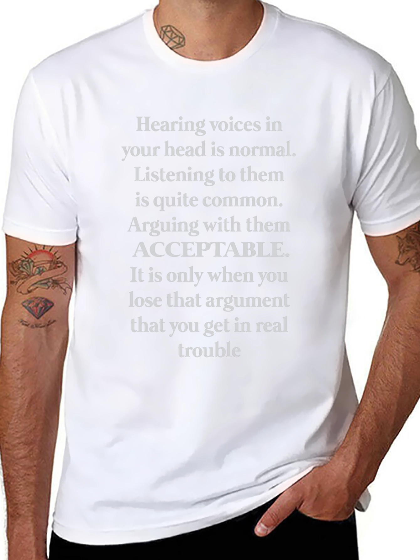 Hearing Voices Sarcastic Graphic Tee